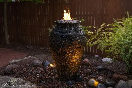 Photo of Aquascape Fire and Water Stacked Slate Urn Large